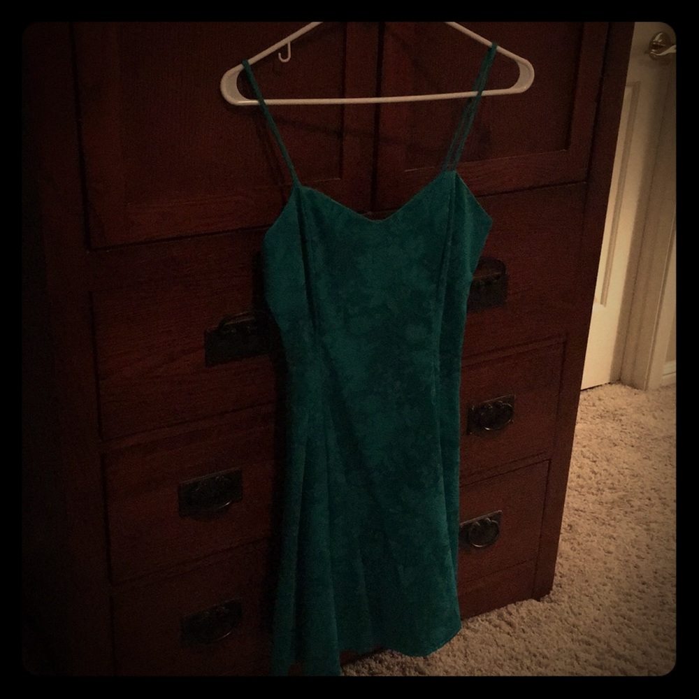 Scott McClintock 90's emerald green cocktail dress